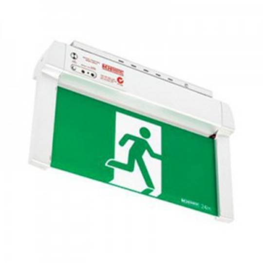 BARDIC PREMIUM 2W LED White Flaglite Maint Exit c/w Decals